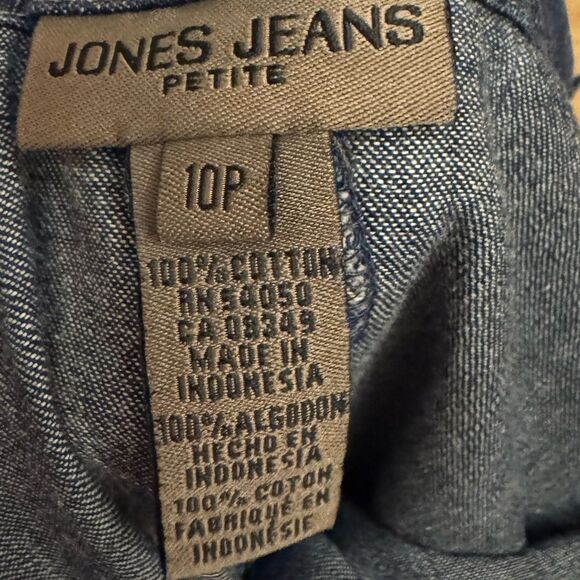 Vintage Jones Jeans Size Large Denim Cotton Dark Rinse Tie Back Maxi Dress - Picture 12 of 12